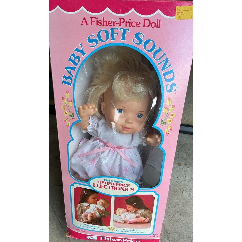 Fisher Price BABY SOFT SOUNDS #213 Electronic Doll 1979 Original Box Vintage